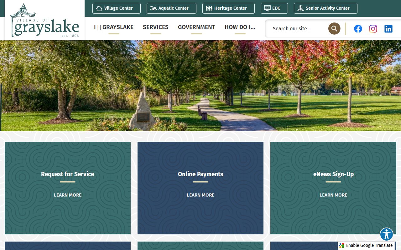 Grayslake residents directory Village resource page