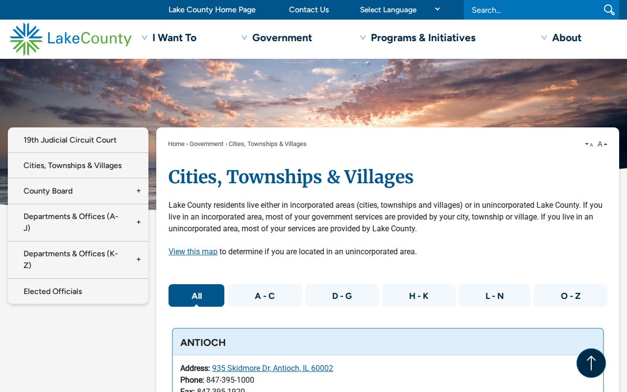 Lake County communities context for the Grayslake ZIP code directory