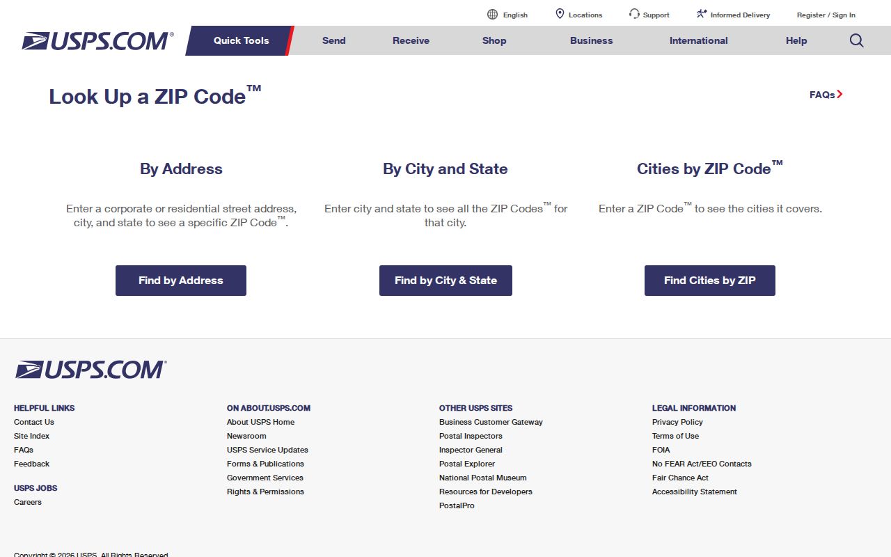 USPS lookup fields in the Grayslake ZIP code directory
